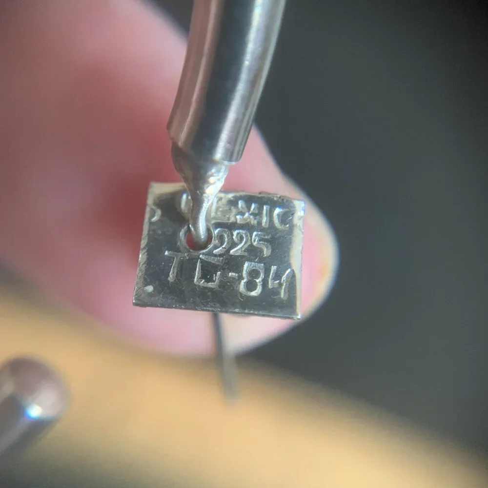 Sterling Electroform Hoop Earrings - Picture 3 of 3